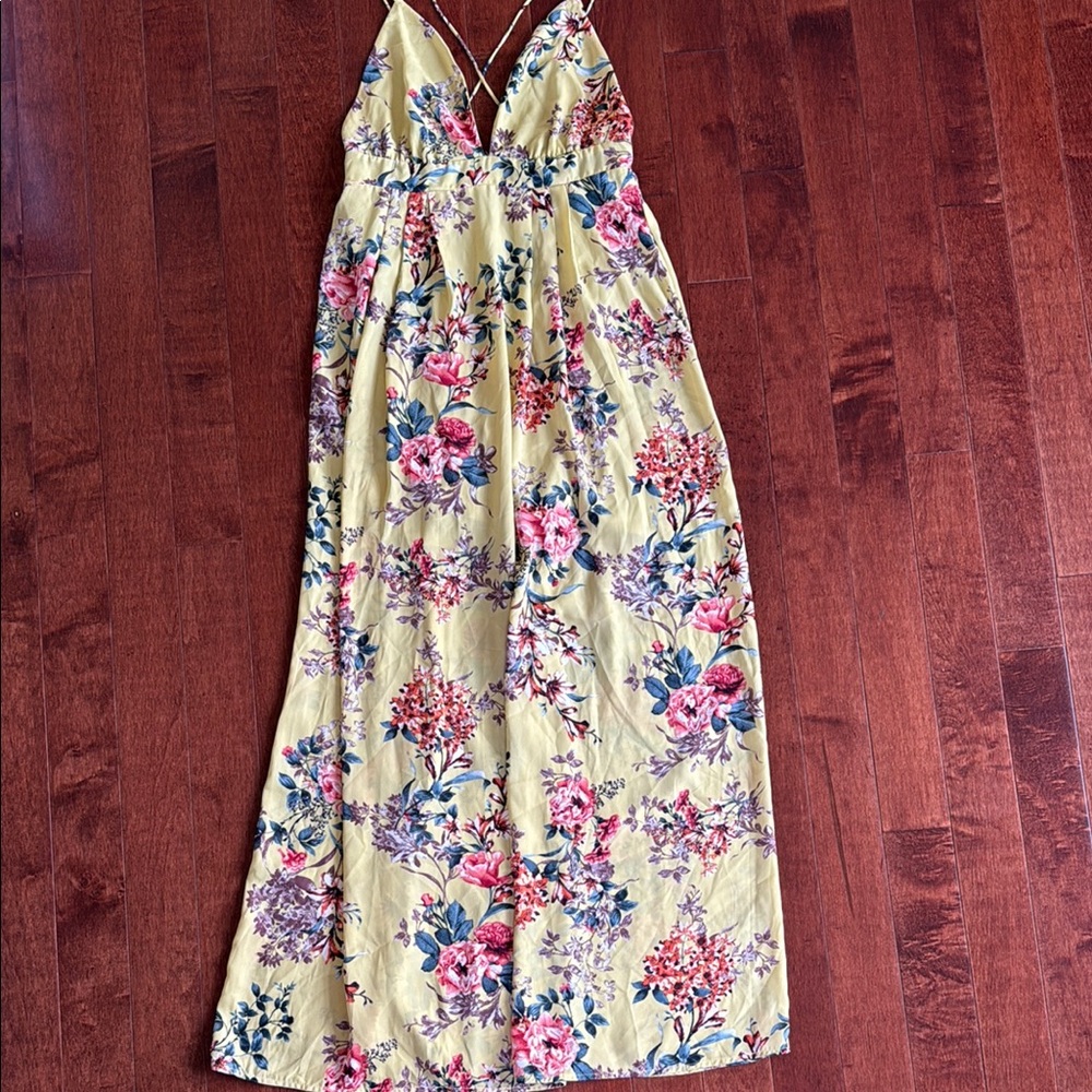 Floral Maxi Dress with Spaghetti Straps
